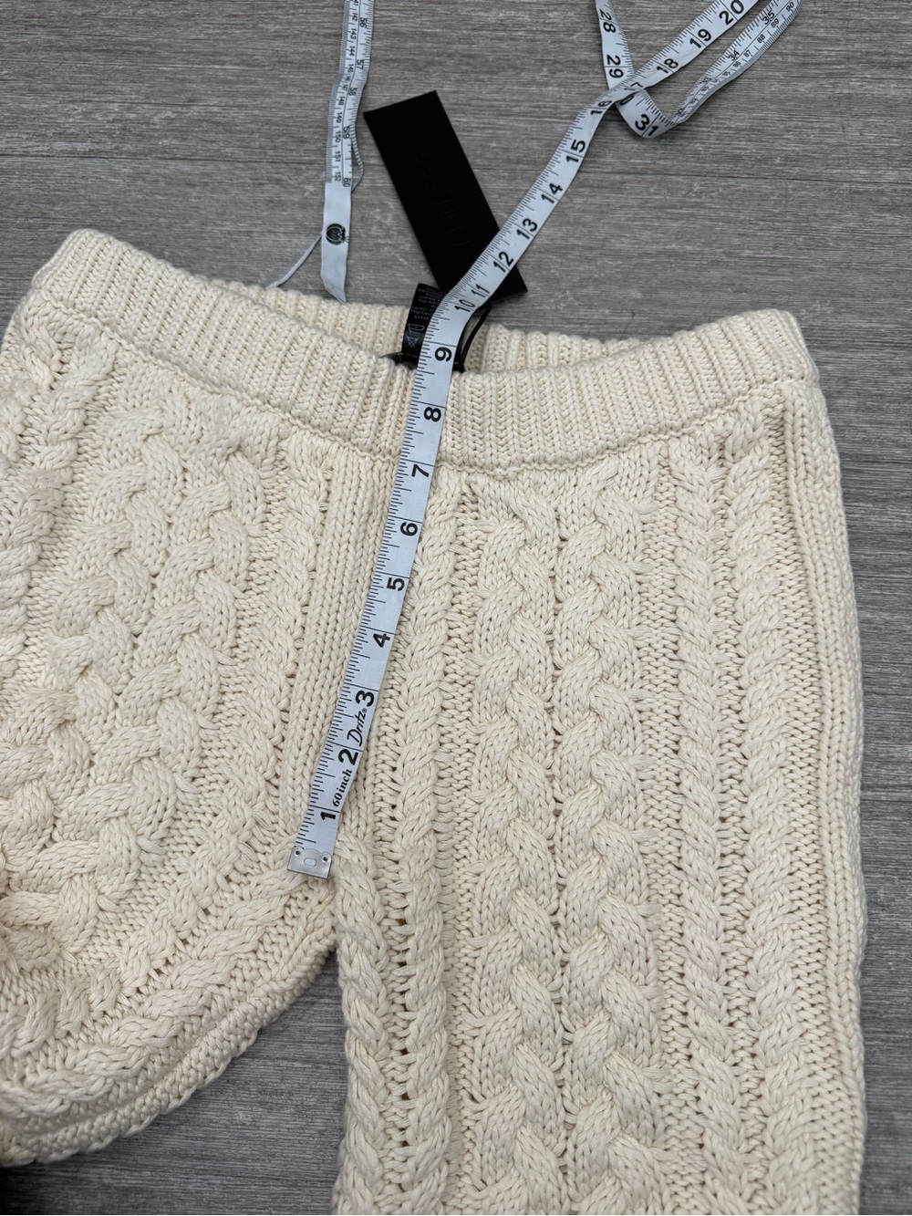 Lioness Serena Pant Cream Cable Knit Flare Pants Boho Coastal Grandma NWT *READ* - Picture 4 of 10